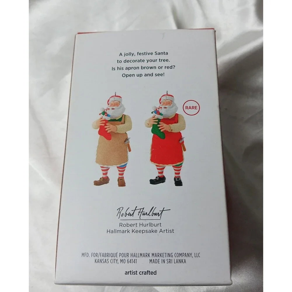 HALLMARK KEEPSAKE ORNAMENT  TOYMAKER SANTA SURPRISE COMMON BROWN